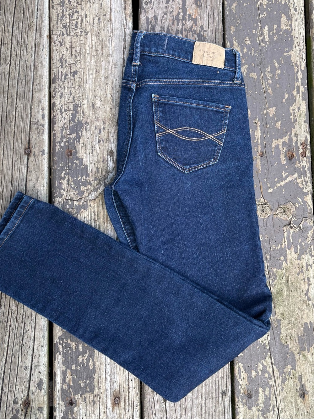 Women's Abercrombie Dark Blue Stretch Jeans - W 25, L 31